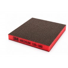 ЗМ  Губка двусторонняя абразивная 124мм*98мм Medium Р120-180 Red