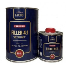 Farbid  Premium Грунт 4:1 мокрий по мокрому сірий (0,8л+затв.0,2л)
