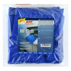 APP Салфетки беспылевые из микрофибры для полировки "MF Cloth" синий (3шт) 40*40см