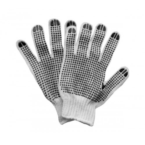 SIGMA Перчатки трикотажные с точечным "ПВХ" покрытием (манжет бесшовные)