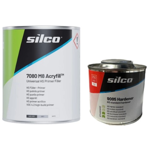 SILCO Грунт универсальный светло-серый 1л 7080-С-1 М8 + отв. 9085 0,25л