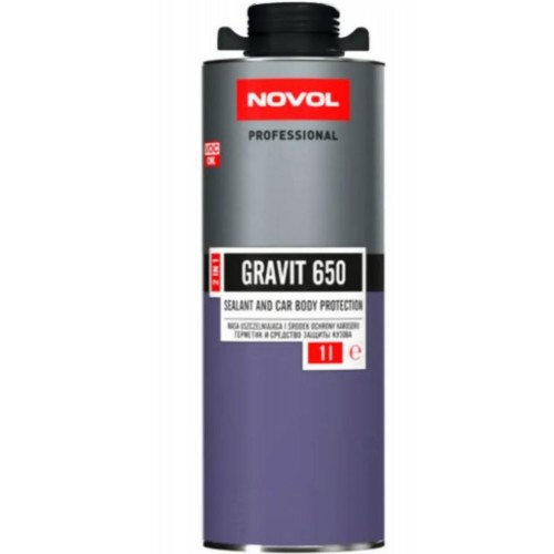 Novol Гравітекс-герметик 650 2в1 чорний 1л