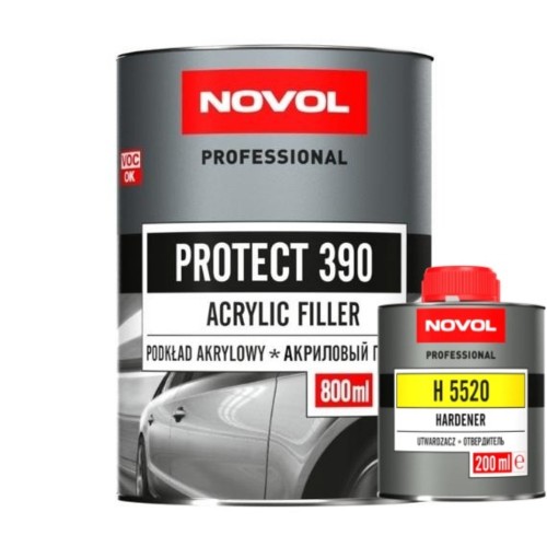 Novol  Грунт акриловый 4+1  PROTECT  390 0,8л черный + 0,2 затв.5520