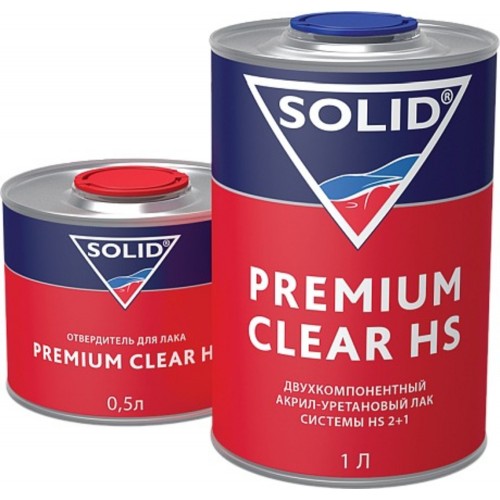 SOLID Лак HS Clear Premium 1л + о-ль 0,5 л