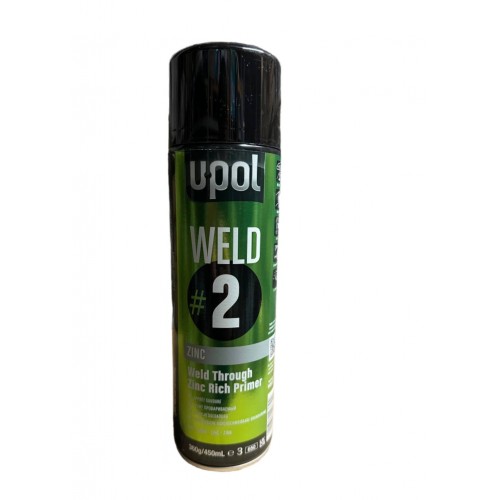 U-pol аэрозоль №2 Грунт кондуктивный с ЦИНКОМ для сварочных работ 0.45l (WELD/AL)