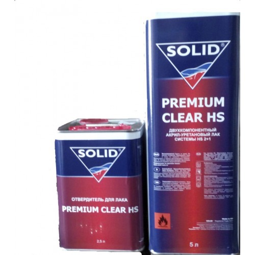 SOLID Лак HS Clear Premium 5л + о-ль 2,5л