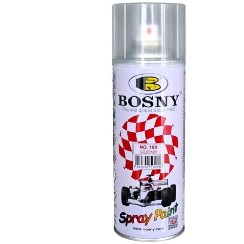 BOSNY Краска спрей Лак прозрачный 190 Gloss clear 400 мл.